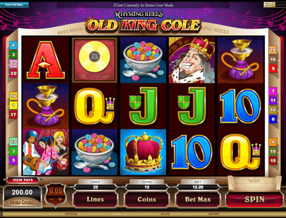 Rhyming Reels &ndash; Old King Cole Slot